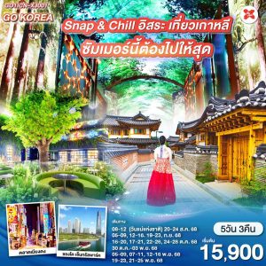 Snap & Chill เที่ยวเกาหลี ไม่มีเบื่อ ไปให้สุด ชิม ช้อป 5วัน 3คืน BY Airasia X (XJ)