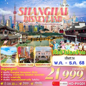 Shanghai Disneyland Hangzhou 5วัน 3คืน BY (HO)