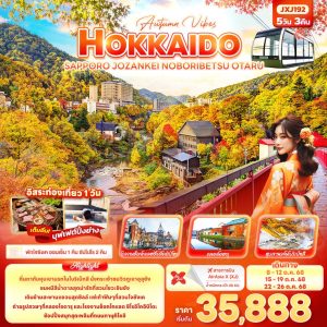 Autumn Vibes HOKKAIDO SAPPORO JOZANKEI NOBORIBETSU OTARU 5วัน 3คืน BY (XJ)