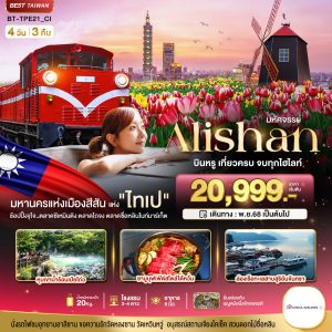 มหัศจรรย์ ALISHAN บินคุ้ม เที่ยวครบ จบทุกไฮไลท์ 4 วัน 3 คืน BY (CI)