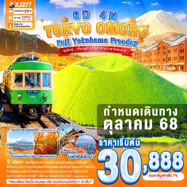 TOKYO FUJI YOKOHAMA OMURO FREEDAY 6D 4N BY XJ ซุปตาร์...เที่ยวฟูจิ บุกโยโกฮาม่า พาใจละลาย