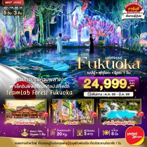 มหัศจรรย์...FUKUOKA เบปปุ ฟุกุโอกะ อิสระ 1 วัน 5D3N VZ