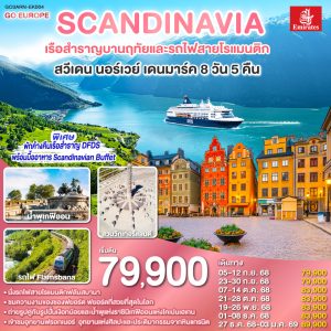 SCANDINAVIA - สแกนดิเนเวีย เรือสำราญบานฤทัยและรถไฟสายโรแมนติก สวีเดน - นอร์เวย์ - เดนมาร์ค 8 วัน 5 คืน BY (EK)