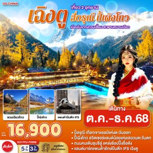เฉิงตู เที่ยว 2 อุทยาน สี่ดรุณี ปี้เผิงโกว เมืองโบราณกวนเสี้ยน สะพานหนานเฉียว 5 วัน 3 คืน BY (FD)