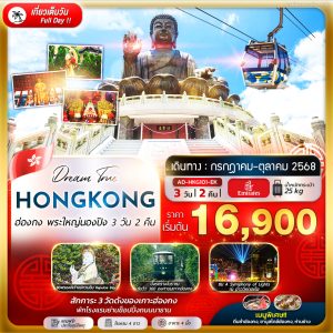 ฮ่องกง พระใหญ่นองปิง ( พักโรงเเรมย่านช้อปปิ้ง ) 3D2N (EK)