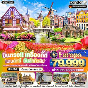 บินตรง เครื่องดี๊ดี BENELUX ฉันรักทิวลิป 8D5N By(DE)