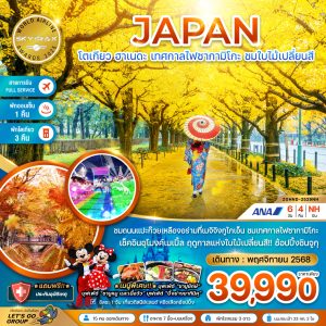 โตเกียว ฮาเนดะ เทศกาลไฟซากามิโกะ ชมใบไม้เปลี่ยนสี (เที่ยวอิสระ 1 วัน) (พักโตเกียว 3 คืน) 6D4N By(NH)