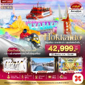 มหัศจรรย์...HOKKAIDO โซอุนเคียว อาซาฮิกาว่า ล่องเรือตัดน้ำแข็ง 6D4N By(XJ)