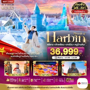 มหัศจรรย์...ฮาร์บิน ต้าเหลี่ยน หมู่บ้านหิมะ (ไม่ลงร้าน+นั่งรถไฟความเร็วสูง) 6D5N By(QW)