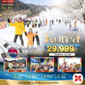 มหัศจรรย์...เกาหลี แฮปปี้นิวเยียร์ สกี สโนว์ 5 วัน 3 คืน BY (XJ)