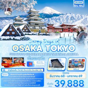 Snowy Days in OSAKA TOKYO FUJ KYOTO UJI SHIRAKAWAGO TAKAYAMA HAKUBA 6D4N XJ