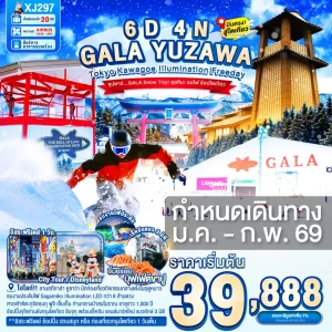TOKYO KAWAGOE GALA YUZAWA ILUMINATION FREEDAY 6D 4N BY XJ ซุปตาร์..GALA Snow Trip! ลุยหิมะ ชมไฟ ช้อปโตเกียว
